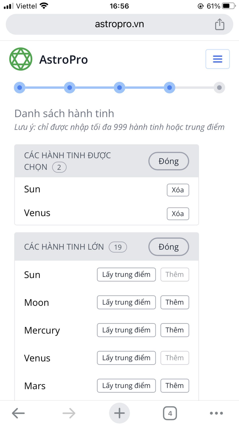 Chọn hành tinh phổ biến